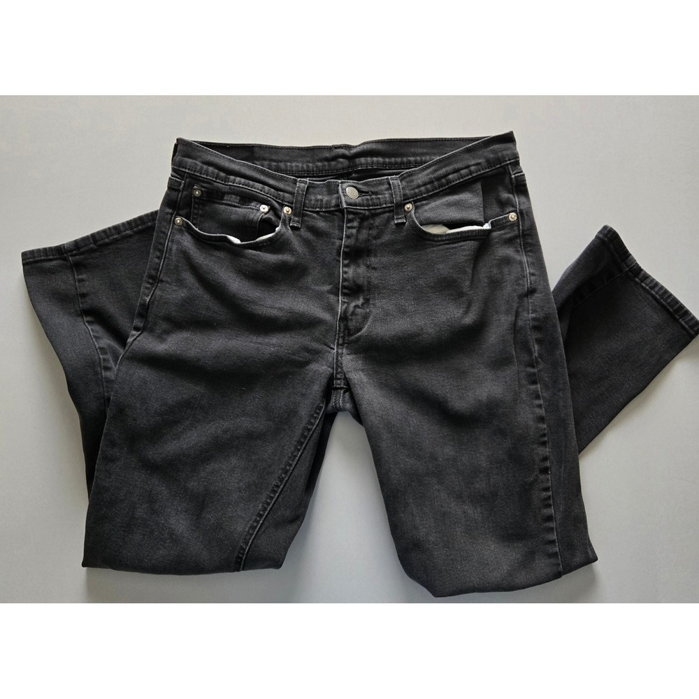 Levi's 541‎ Athletic Taper Jeans Mens 34x32 Black Denim Pants 18181-0227